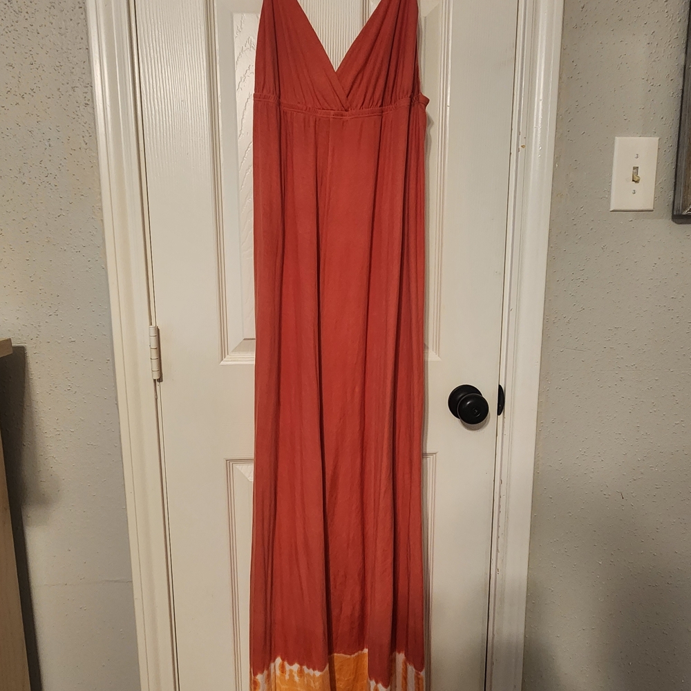 Rust Orange Maxi Dress